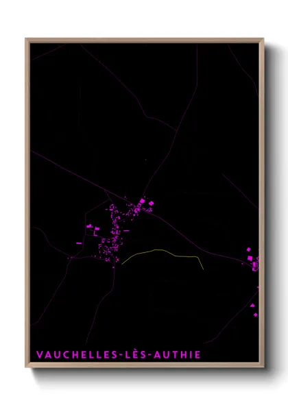 Une affiche de carte sur Vauchelles-lès-Authie