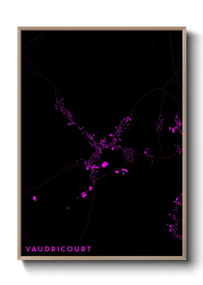 Une affiche de carte sur Vaudricourt