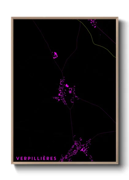 Une affiche de carte sur Verpillières