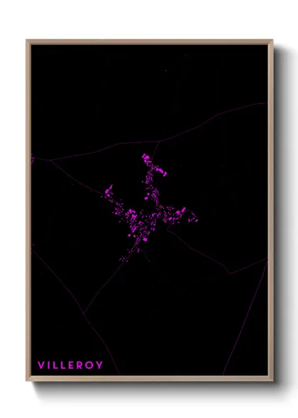 Une affiche de carte sur Villeroy