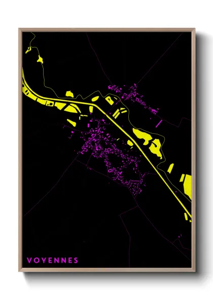 Une affiche de carte sur Voyennes