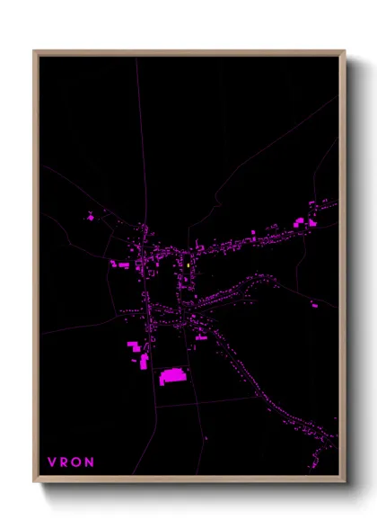 Une affiche de carte sur Vron