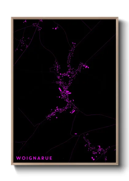 Une affiche de carte sur Woignarue