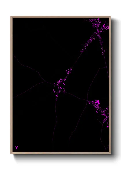 Une affiche de carte sur Y