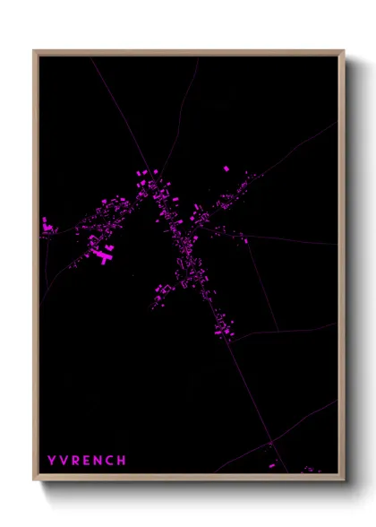 Une affiche de carte sur Yvrench