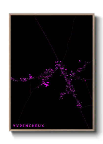 Une affiche de carte sur Yvrencheux
