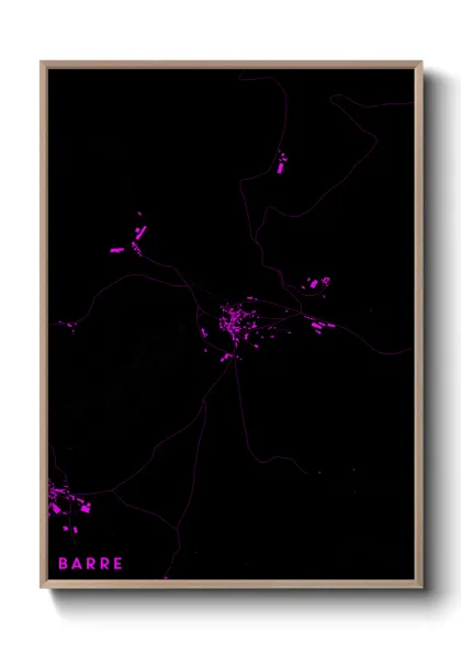 Une affiche de carte sur Barre