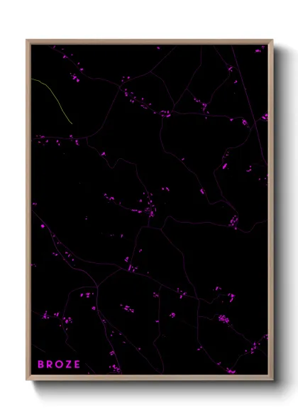 Une affiche de carte sur Broze