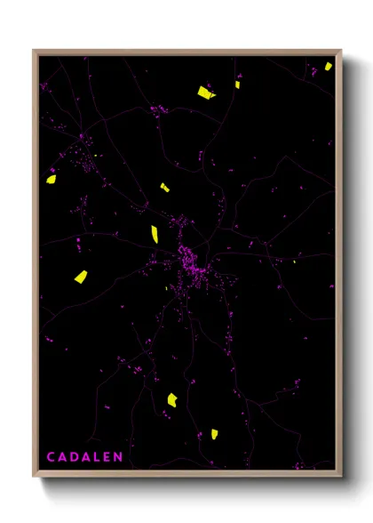 Une affiche de carte sur Cadalen