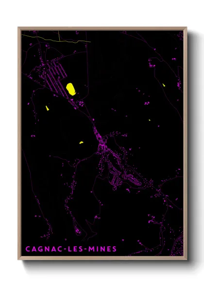 Une affiche de carte sur Cagnac-les-Mines