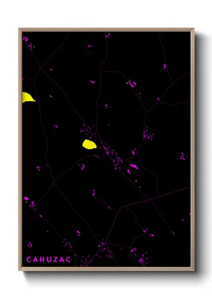 Une affiche de carte sur Cahuzac