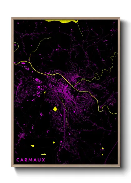 Une affiche de carte sur Carmaux