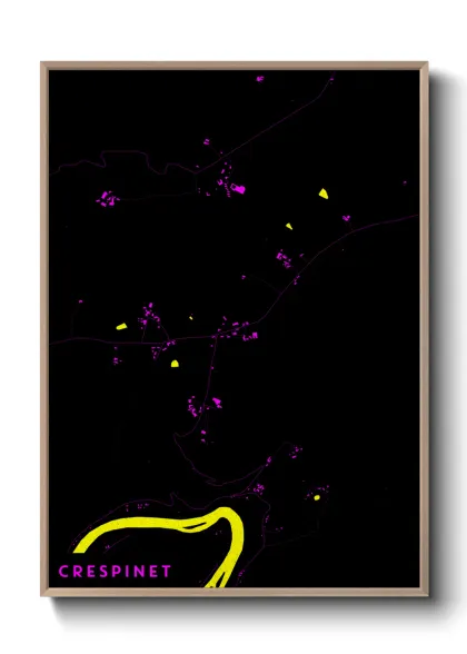 Une affiche de carte sur Crespinet