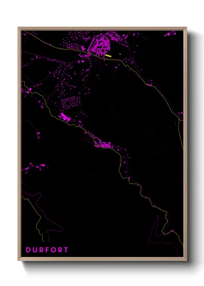 Une affiche de carte sur Durfort
