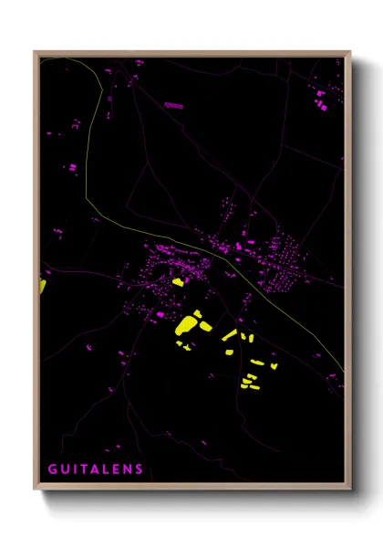 Une affiche de carte sur Guitalens