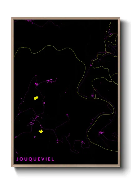 Une affiche de carte sur Jouqueviel