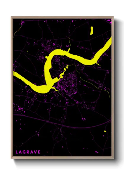 Une affiche de carte sur Lagrave