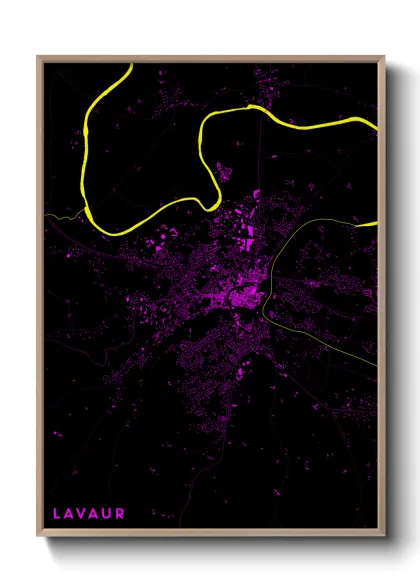 Une affiche de carte sur Lavaur