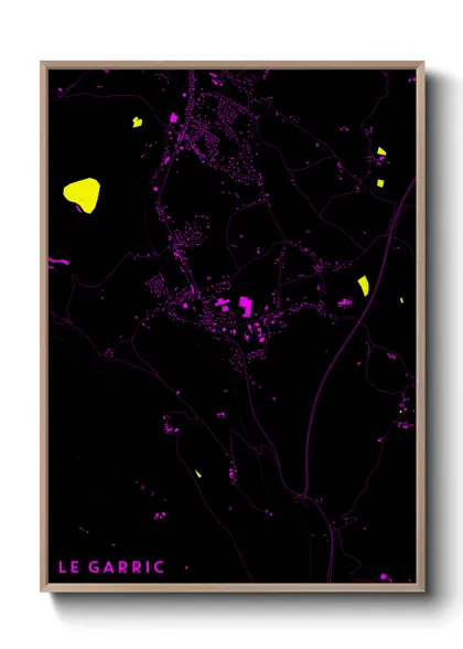 Une affiche de carte sur Le Garric