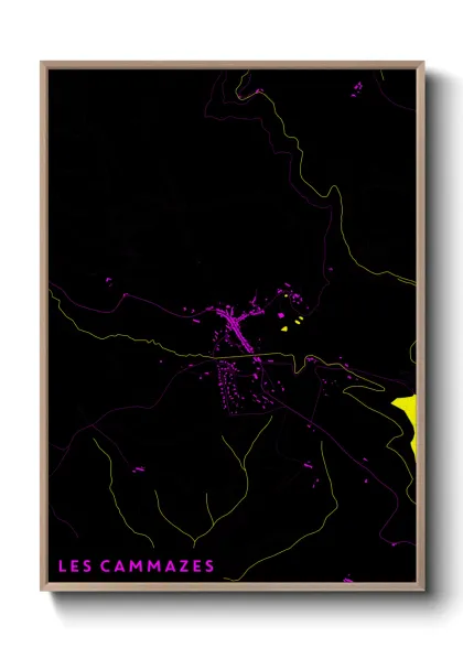 Une affiche de carte sur Les Cammazes