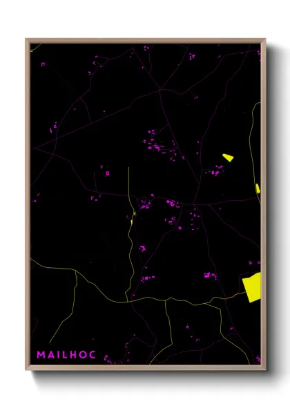 Une affiche de carte sur Mailhoc