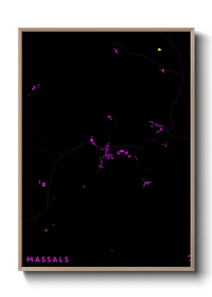 Une affiche de carte sur Massals