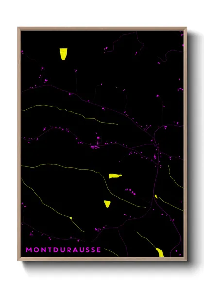 Une affiche de carte sur Montdurausse