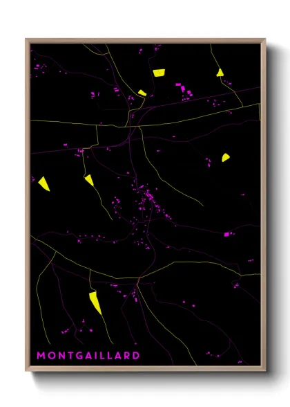 Une affiche de carte sur Montgaillard