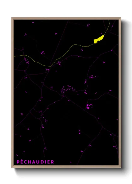 Une affiche de carte sur Péchaudier