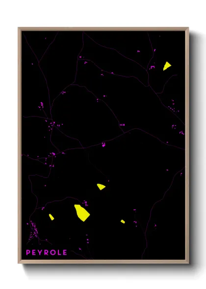 Une affiche de carte sur Peyrole