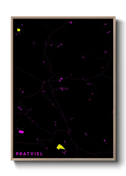 Une affiche de carte sur Pratviel