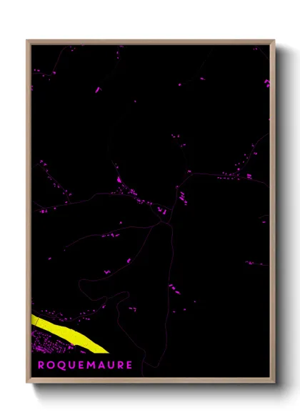 Une affiche de carte sur Roquemaure