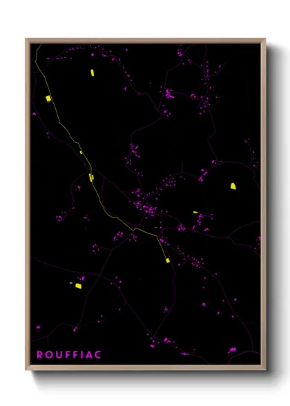 Une affiche de carte sur Rouffiac