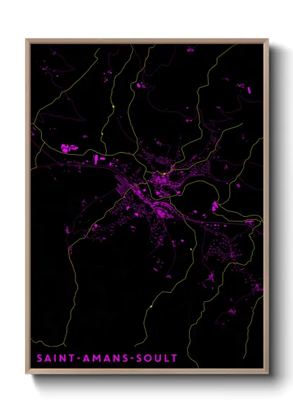 Une affiche de carte sur Saint-Amans-Soult
