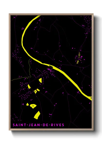Une affiche de carte sur Saint-Jean-de-Rives