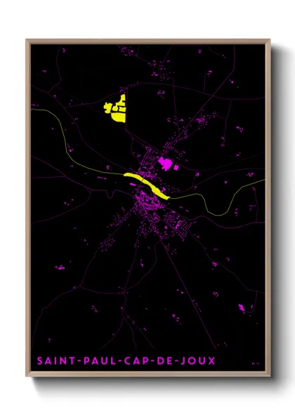 Une affiche de carte sur Saint-Paul-Cap-de-Joux