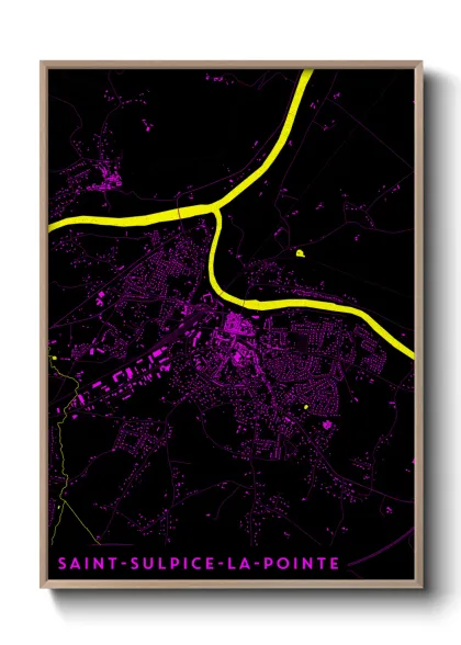 Une affiche de carte sur Saint-Sulpice-la-Pointe
