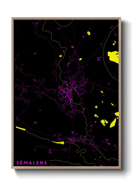 Une affiche de carte sur Sémalens