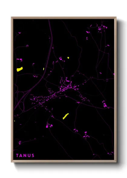 Une affiche de carte sur Tanus