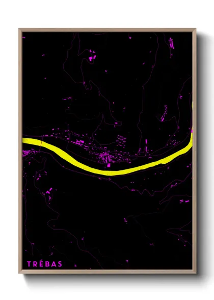 Une affiche de carte sur Trébas