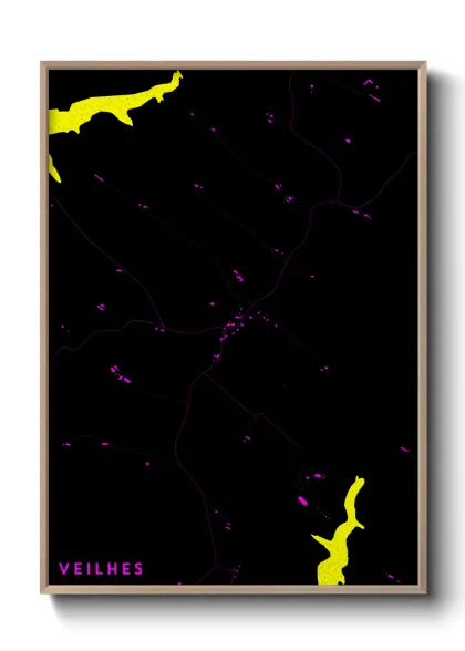 Une affiche de carte sur Veilhes