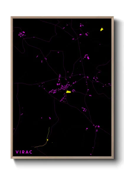 Une affiche de carte sur Virac