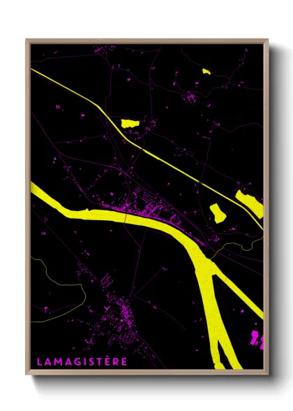 Une affiche de carte sur Lamagistère