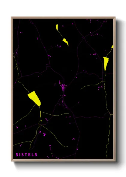 Une affiche de carte sur Sistels