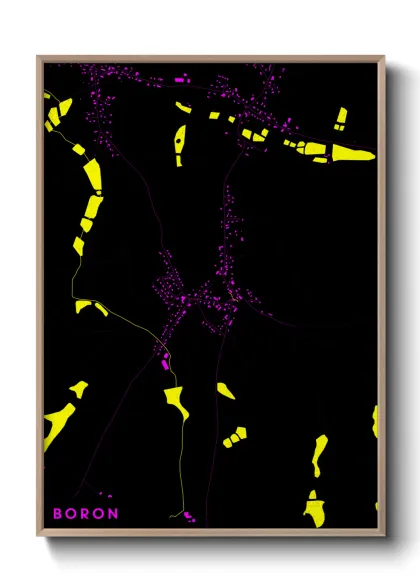 Une affiche de carte sur Boron