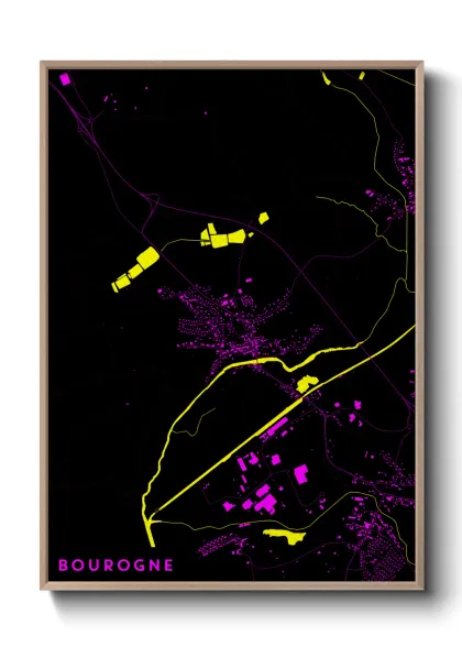 Une affiche de carte sur Bourogne