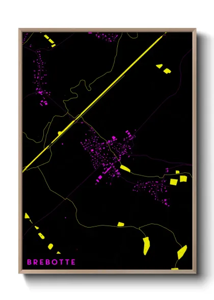 Une affiche de carte sur Brebotte