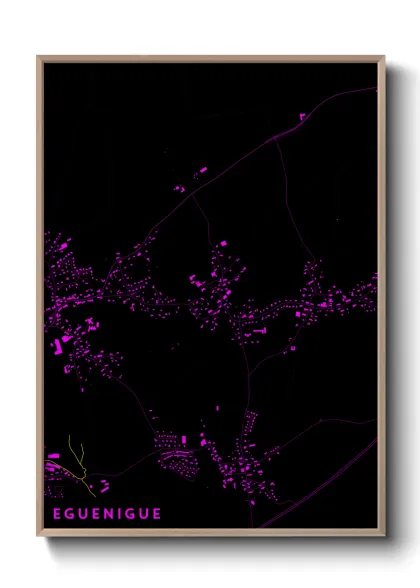 Une affiche de carte sur Eguenigue