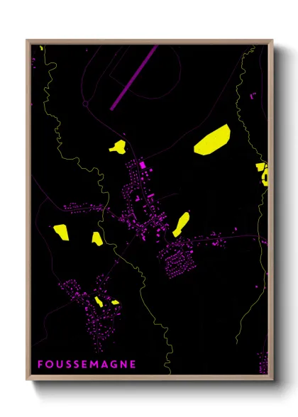 Une affiche de carte sur Foussemagne
