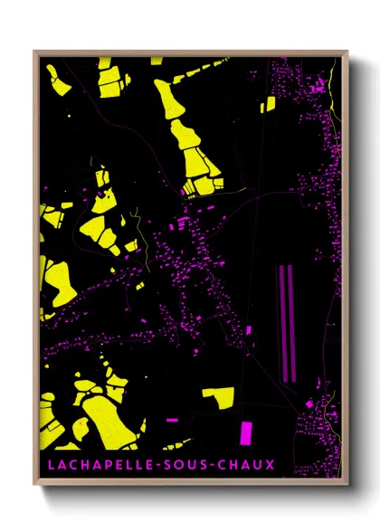 Une affiche de carte sur Lachapelle-sous-Chaux